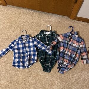 Carter's Plaid Bodysuit Trio - Blue, Green, Multicolor